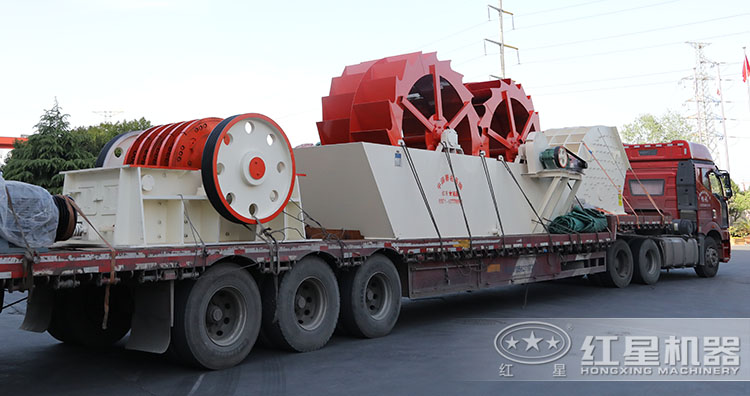 礦石錘式破碎機整條生產線發往河北！