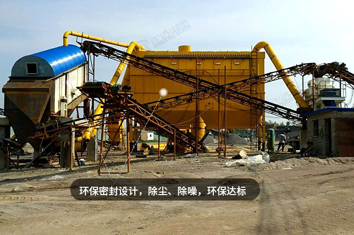 用戶鵝卵石破碎現場，實現綠色生產